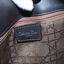 Christian Dior Maris Pearl Shoulder Bag Leather Black Silver Auth ep8734-18