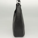 Christian Dior Maris Pearl Shoulder Bag Leather Black Silver Auth ep8734-4