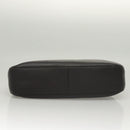 Christian Dior Maris Pearl Shoulder Bag Leather Black Silver Auth ep8734-5