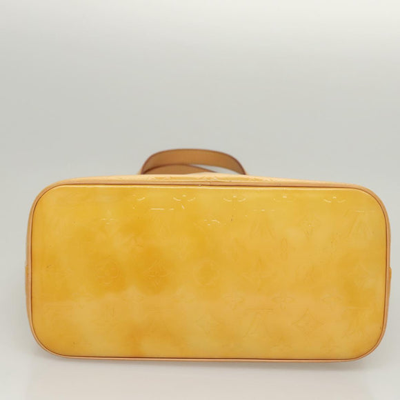 LOUIS VUITTON Monogram Vernis Houston Hand Bag Beige M91004 LV Auth ep8736