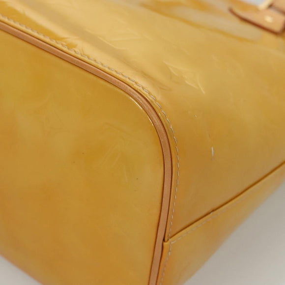 LOUIS VUITTON Monogram Vernis Houston Hand Bag Beige M91004 LV Auth ep8736