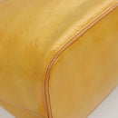 LOUIS VUITTON Monogram Vernis Houston Hand Bag Beige M91004 LV Auth ep8736-16