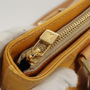 LOUIS VUITTON Monogram Vernis Houston Hand Bag Beige M91004 LV Auth ep8736-18