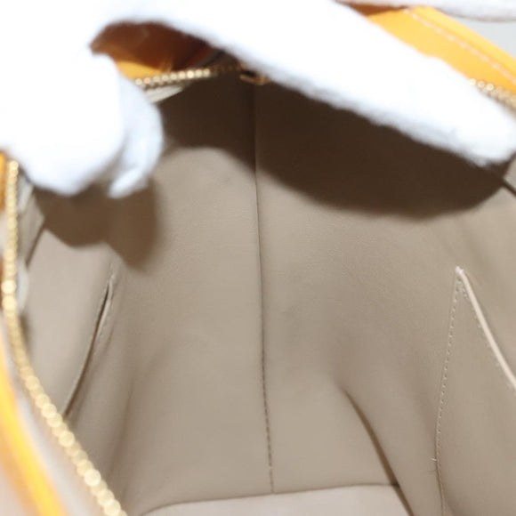 LOUIS VUITTON Monogram Vernis Houston Hand Bag Beige M91004 LV Auth ep8736