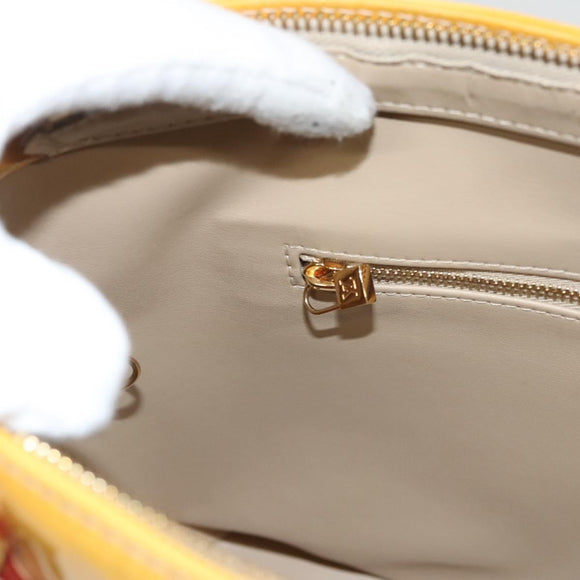 LOUIS VUITTON Monogram Vernis Houston Hand Bag Beige M91004 LV Auth ep8736