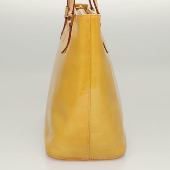 LOUIS VUITTON Monogram Vernis Houston Hand Bag Beige M91004 LV Auth ep8736