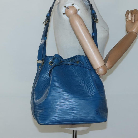LOUIS VUITTON Epi Petit Noe Shoulder Bag Blue M44105 LV Auth ep8738