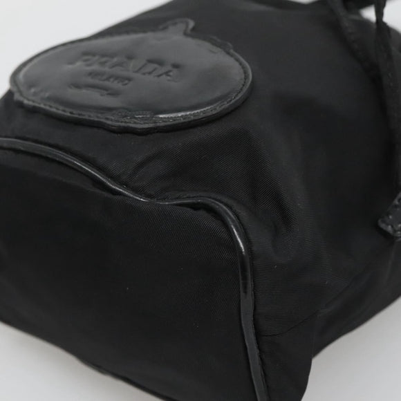 PRADA Hand Pouch Nylon Black Auth ep8754