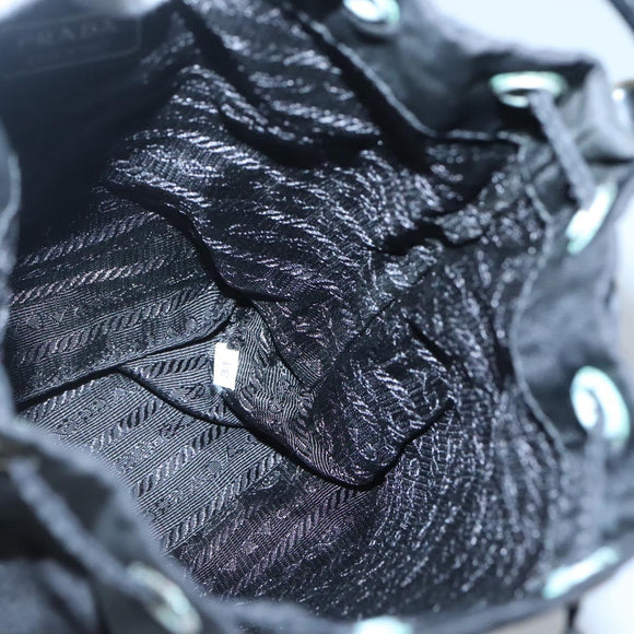 PRADA Hand Pouch Nylon Black Auth ep8754