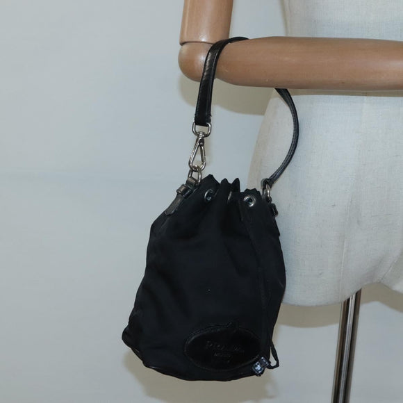 PRADA Hand Pouch Nylon Black Auth ep8754