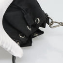 PRADA Hand Pouch Nylon Black Auth ep8754-6