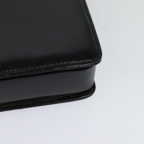 GUCCI Shoulder Bag Leather Black Gold 001 109 0436 Auth ep8756