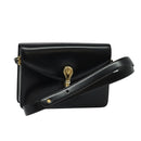 GUCCI Shoulder Bag Leather Black Gold 001 109 0436 Auth ep8756-1