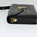 GUCCI Shoulder Bag Leather Black Gold 001 109 0436 Auth ep8756-4
