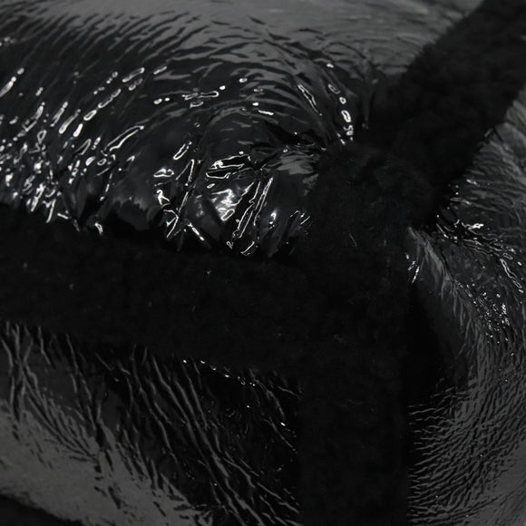 GUCCI Soho Hand Bag Enamel Black 282309 Auth ep8760