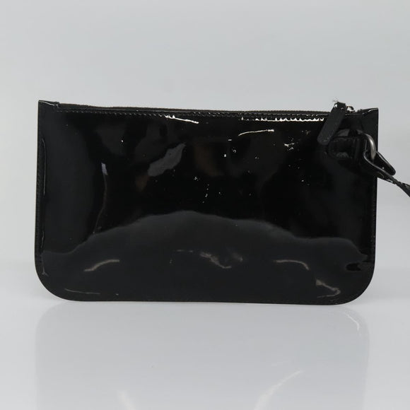 GUCCI Soho Hand Bag Enamel Black 282309 Auth ep8760