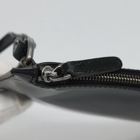 GUCCI Soho Hand Bag Enamel Black 282309 Auth ep8760