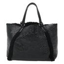GUCCI Soho Hand Bag Enamel Black 282309 Auth ep8760-2