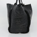 GUCCI Soho Hand Bag Enamel Black 282309 Auth ep8760-4