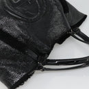 GUCCI Soho Hand Bag Enamel Black 282309 Auth ep8760-6