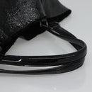 GUCCI Soho Hand Bag Enamel Black 282309 Auth ep8760-7