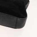 GUCCI Bamboo Hand Bag Suede 2way Black Gold 001 1014 1577 Auth ep8767-9