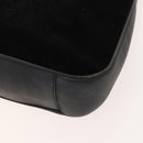 GUCCI Bamboo Hand Bag Suede 2way Black Gold 001 1014 1577 Auth ep8767-15
