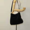 GUCCI Bamboo Hand Bag Suede 2way Black Gold 001 1014 1577 Auth ep8767-21
