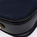 GUCCI Micro GG Canvas Shoulder Bag Navy Gold Auth ep8779-16