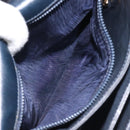 GUCCI Micro GG Canvas Shoulder Bag Navy Gold Auth ep8779-12