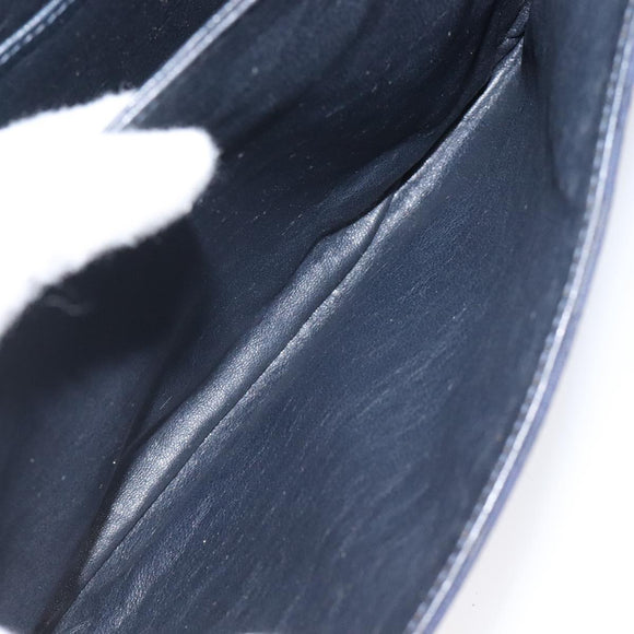 GUCCI Micro GG Canvas Shoulder Bag Navy Gold Auth ep8779