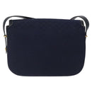 GUCCI Micro GG Canvas Shoulder Bag Navy Gold Auth ep8779-2