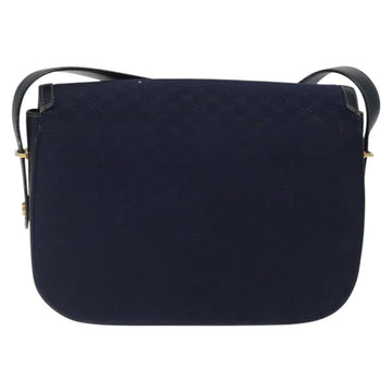 GUCCI Micro GG Canvas Shoulder Bag Navy Gold Auth ep8779 - 0