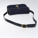 GUCCI Micro GG Canvas Shoulder Bag Navy Gold Auth ep8779-7