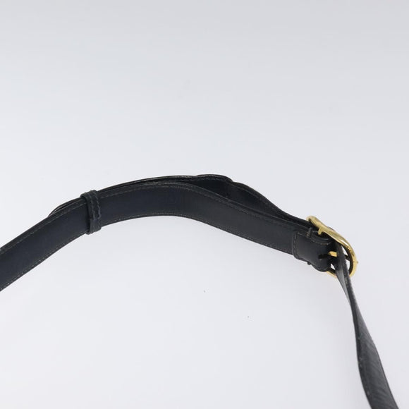 GUCCI Micro GG Canvas Shoulder Bag Navy Gold Auth ep8779