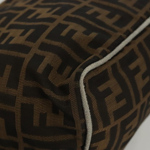 FENDI Zucca Canvas Hand Bag Black Brown Auth ep8782