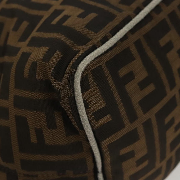 FENDI Zucca Canvas Hand Bag Black Brown Auth ep8782