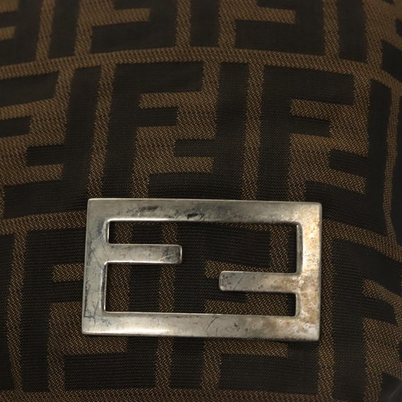 FENDI Zucca Canvas Hand Bag Black Brown Auth ep8782