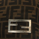 FENDI Zucca Canvas Hand Bag Black Brown Auth ep8782-10