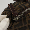 FENDI Zucca Canvas Hand Bag Black Brown Auth ep8782-17