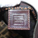 FENDI Zucca Canvas Hand Bag Black Brown Auth ep8782-18
