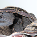 FENDI Zucca Canvas Hand Bag Black Brown Auth ep8782-19