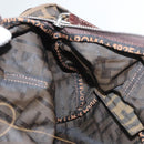 FENDI Zucca Canvas Hand Bag Black Brown Auth ep8782-20