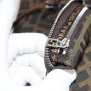 FENDI Zucca Canvas Hand Bag Black Brown Auth ep8782-21