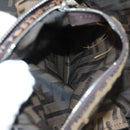 FENDI Zucca Canvas Hand Bag Black Brown Auth ep8782-22