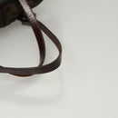 FENDI Zucca Canvas Hand Bag Black Brown Auth ep8782-7