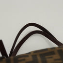 FENDI Zucca Canvas Hand Bag Black Brown Auth ep8782-8