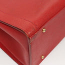 GUCCI Bamboo Hand Bag Leather Red Gold 002 1186 0259 Auth ep8784-9