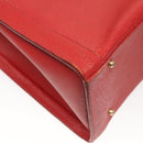 GUCCI Bamboo Hand Bag Leather Red Gold 002 1186 0259 Auth ep8784-15