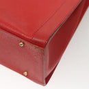 GUCCI Bamboo Hand Bag Leather Red Gold 002 1186 0259 Auth ep8784-16